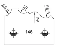SP Profilmesser SATURN, 48mm, Nr. 146