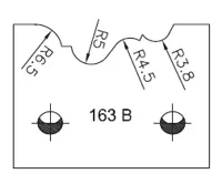 SP Profilmesser SATURN, 48mm, Nr. 163B