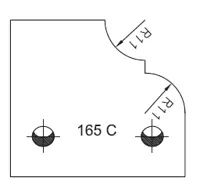 SP Profilmesser SATURN, 48mm, Nr. 165C