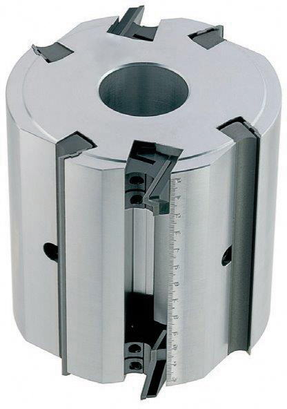 Kombinations-Hobelkopf mit Fliehkraftspannung, D=125mm, SB=130mm, BO=40mm, Z4+2+2