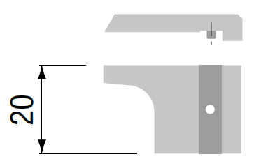 Stützplatte f. Hobelkopf, R3-R10, oben