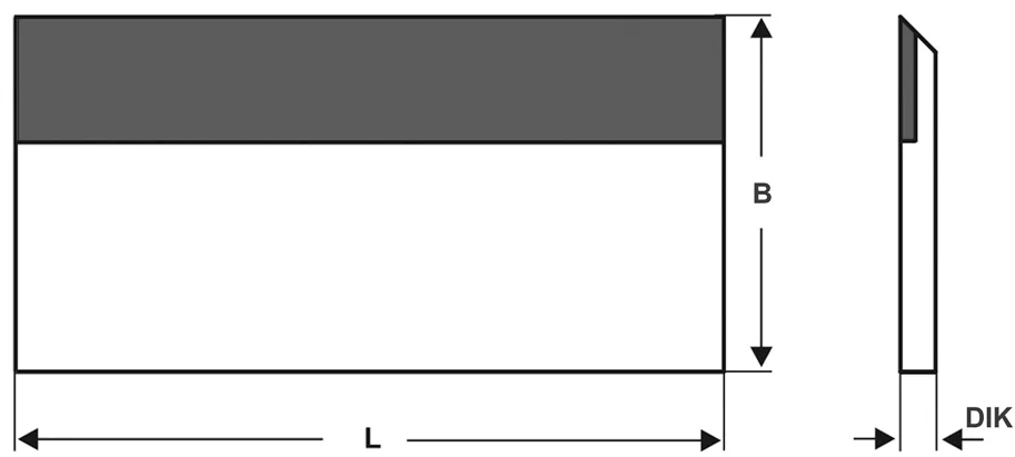 HW Streifenhobelmesser, 260x30x3mm