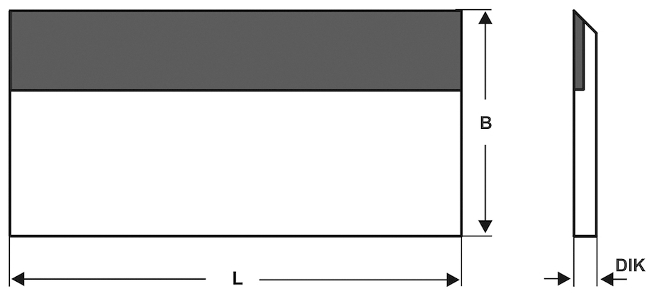HW Streifenhobelmesser, 510x30x3mm