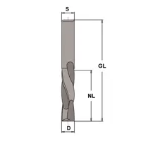 VHM Schlichtfräser Up/Down Z2+2, D=8mm, NL=22mm, GL=80mm, S=8mm, R