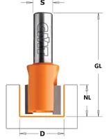Beschlagfräser Z2, D=18mm, NL=12mm, GL=38mm, S=8mm