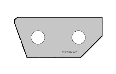 HW Positiv-Vorschneider oben zu WPL Falzfräser (C413, C414), 26x12x2mm