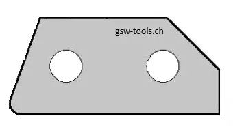HW Positiv-Vorschneider unten zu WPL Falzfräser (C414), 26x12x2mm