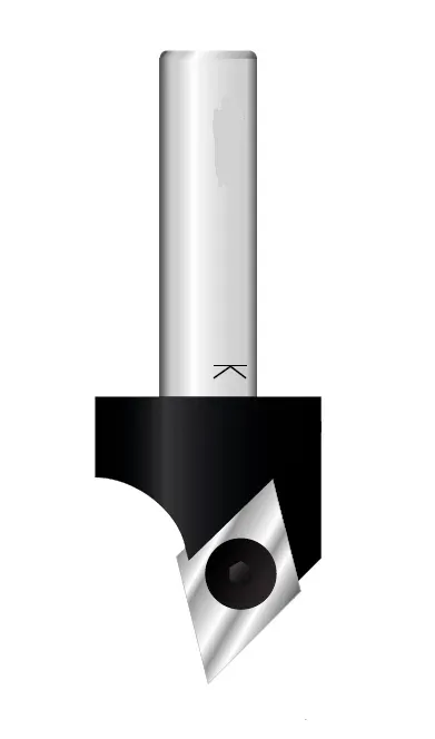 WPL Foldingfräser 90°, Z1, D=27mm, NL=12.5mm, GL=78mm, S=12mm, R