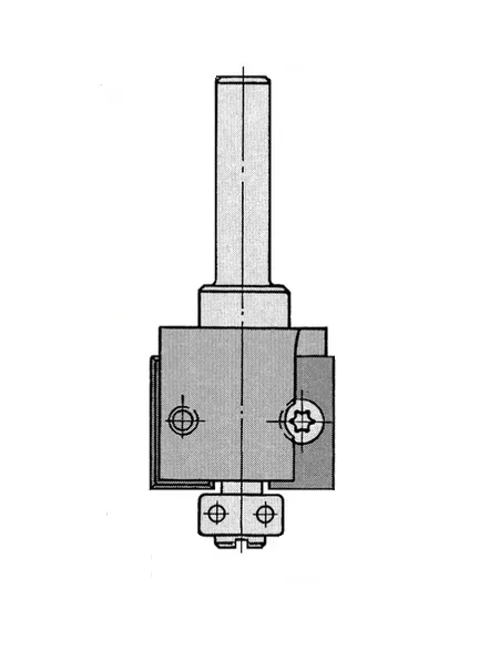 WPL Falzfräser Z2, mit Kugellager, D=26mm, NL=19.5mm, GL=71mm, S=8mm, R