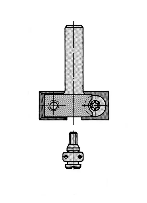 WPL Falz- und Planfräser Z2, D=30mm, NL=12, GL=39mm, S=8mm, R