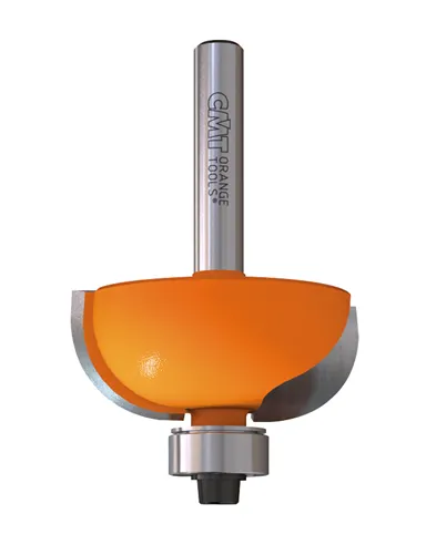 HW Hohlkehlfräser R12.7 mit Kugellager, D=38.1mm, NL=15.5mm, GL=64mm, S=12.7mm, R