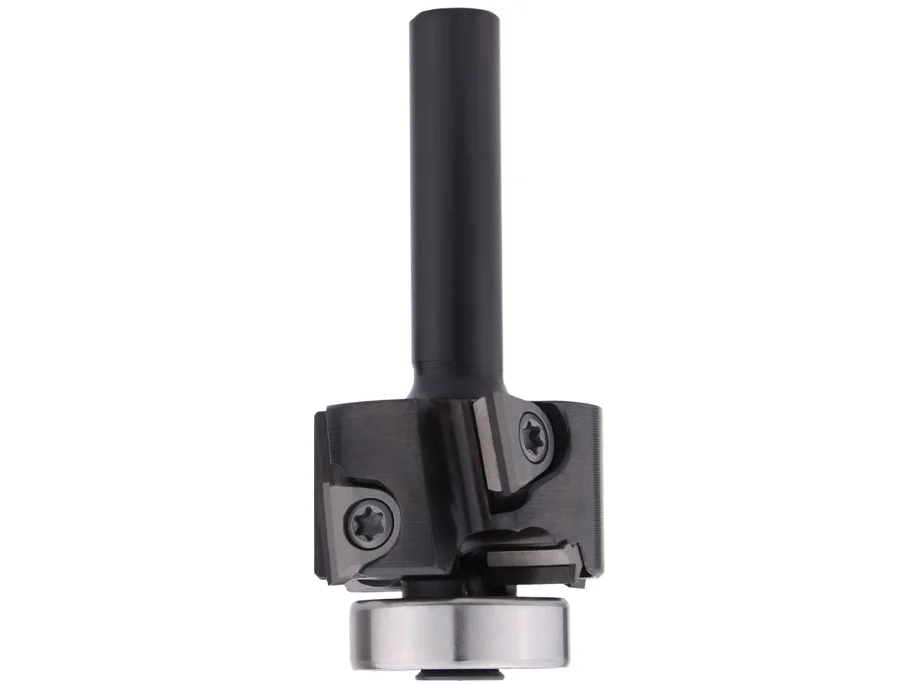 DP Falzfräser mit Kugellager "Konstantin®-Mini" Z2x2 +2Q MAN, D=27mm, ND=16mm, NL=16mm, FT=5.5mm, GL=57.1mm, S=8mm, R