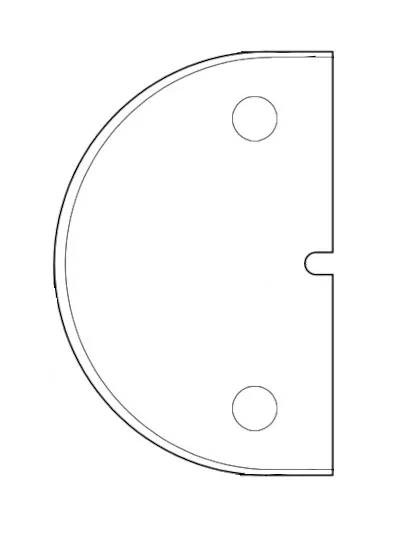 HW Profilmesser R4 zu WPL Hohlkehlfräser R4-R5 (C142-0810-ST), 15.3x8x2mm