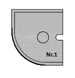 HW Profilmesser Nr.1, 19.5x19x2mm, für Gesimsfräser