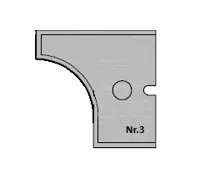 HW Profilmesser Nr.3, 24.8x24.7x2mm, für Gesimsfräser