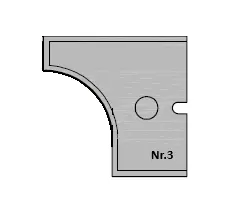HW Profilmesser Nr.3, 24.8x24.7x2mm, für Gesimsfräser
