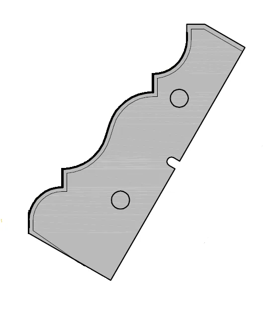 HW Profilmesser für WPL Gesimsfräser (C119), 22.8x60x2mm