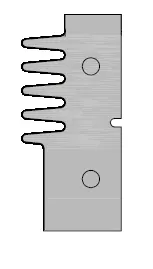 HW Profilmesser unten zu WPL Verleimfräser verstellbar "Softline" (C105), 50x24x2mm