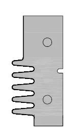 HW Profilmesser oben zu WPL Verleimfräser verstellbar "Softline" (C105), 50x24x2mm