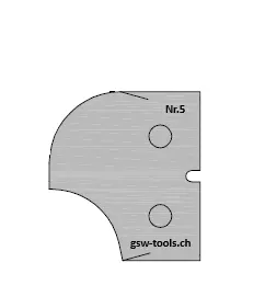 HW Profilmesser Nr.5 zu WPL Multiprofilfräser-Set (C082), 29.6x27.5x2mm