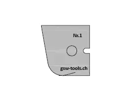HW Profilmesser Nr.1 zu WPL Multiprofilfräser-Set (C082), 19.8x19.9x2mm
