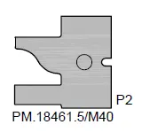 HW Profilmesser P2 zu WPL Möbeltür-Konterfräsersatz (C005), 24x26x2mm