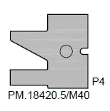 HW Profilmesser P4 zu WPL Möbeltür-Konterfräsersatz (C005), 24x26x2mm