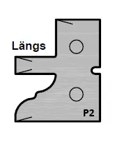 HW Profilmesser P2 - Längs zu WPL Möbeltür-Konterprofilfräserset (C010), 30x25x2mm