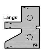 HW Profilmesser P4 - Längs zu WPL Möbeltür-Konterprofilfräserset (C010), 30x25x2mm