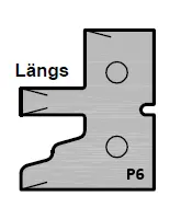 HW Profilmesser P6 - Längs zu WPL Möbeltür-Konterprofilfräserset (C010), 30x25x2mm