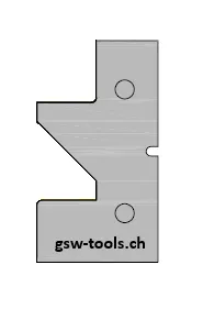 HW Profilmesser zu WPL Möbeltür-Konterkombifräser (C017), 46.5x26.5x2mm