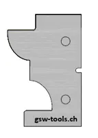 HW Profilmesser Nr.1 zu WPL Türen-Konterkombisatz (C020), 50x34.3x2mm