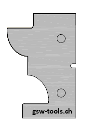 HW Profilmesser Nr.1 zu WPL Türen-Konterkombisatz (C020), 50x34.3x2mm