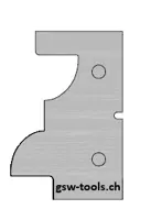 HW Profilmesser Nr.2 zu WPL Türen-Konterkombisatz (C020), 50x34.3x2mm