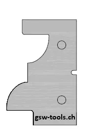 HW Profilmesser Nr.2 zu WPL Türen-Konterkombisatz (C020), 50x34.3x2mm