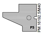 HW Profilmesser (Profil 5) zu WPL Türen Kontergarnitur (C030, C031, C298-1), 25x33x2mm