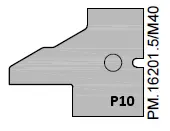 HW Profilmesser (Profil 10) zu WPL Türen Kontergarnitur (C030, C031, C298-1), 25x33x2mm
