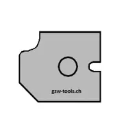 HW Profilmesser Nr.4 zu WPL Haustür-Doppelfalzfräser (C543), 15x17.8x2mm