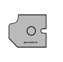 HW Profilmesser Nr.4 zu WPL Haustür-Doppelfalzfräser (C543), 15x17.8x2mm