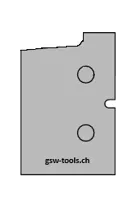 HW Profilmesser Nr.3 (Option) zu WPL Haustür-Doppelfalzfräser (C543), 35x18.5x2mm