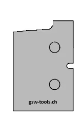 HW Profilmesser Nr.3 (Option) zu WPL Haustür-Doppelfalzfräser (C543), 35x18.5x2mm