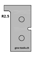HW Profilmesser Nr.1 (Profil 1) zu WPL Haustür-Doppelfalzfräser (C543), 35x18.5x2mm