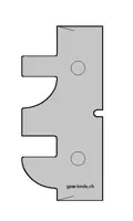 HW Profilmesser zu WPL Möbeltür-Konterkombifräser (C016), 50x24x2mm