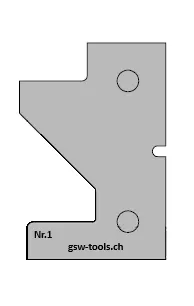 HW Profilmesser Nr.1 zu WPL Türen-Konterkombisatz (C021), 40x28x2mm