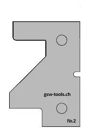 HW Profilmesser Nr.2 zu WPL Türen-Konterkombisatz (C021), 40x28x2mm
