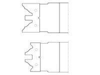 WPL Türen Längs/Kontergarnitur, D=150mm, ND=125mm, HD=40mm, PT=12.5mm, B=30mm, Z2, R