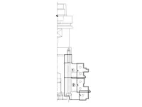 WPL Fräsersatz für Möbeltüren Längs/Konter (Fase) für CNC, D=138mm, ND=110mm, HD=25mm, PT=10mm, LZ=174mm, BO=30mm, Z2, R
