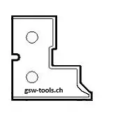 HW Profilmesser - Nr.2 Fase oben zu WPL Fräsersatz für Möbeltüren (C217), 30x30x2mm