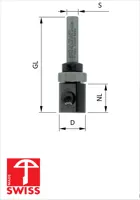 WPL Bündig- und Falzfräser Z2, D=19mm, NL=1.5mm, GL=63mm, S=8mm