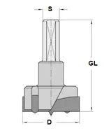 HW Beschlagbohrer mit kurzer Spitze Z2+2, D=35mm, GL=69mm, S=10mm